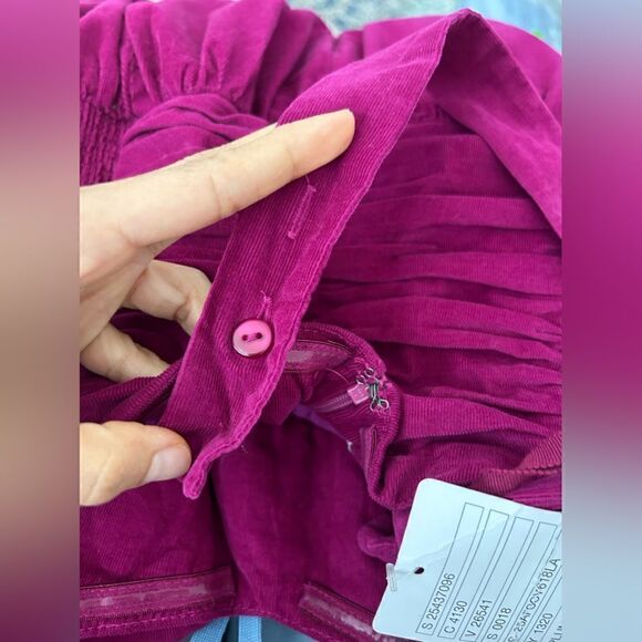 NWT Anthropologie HD In Paris Magenta Pink Suede Paca Halter Dress - Picture 6 of 16